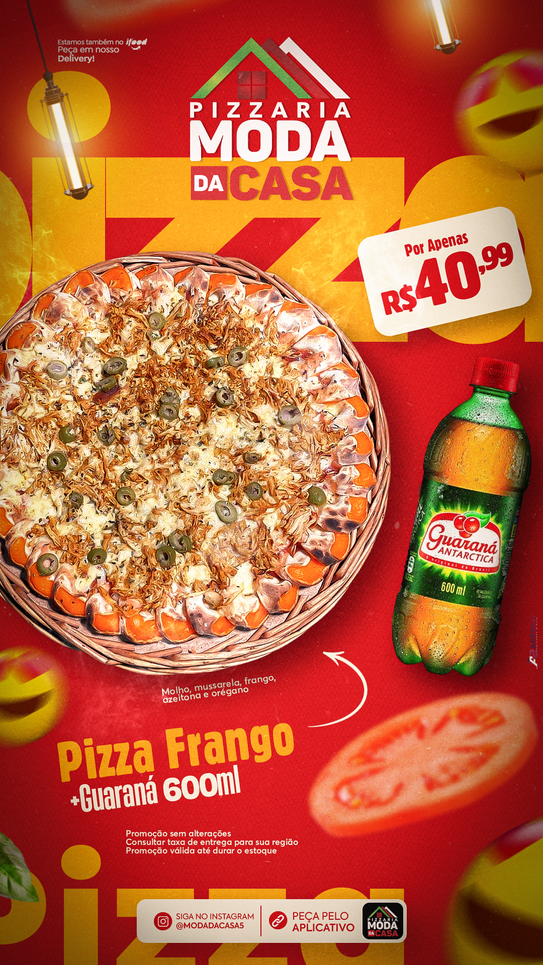 Flyer Promoção Pizza de Frango